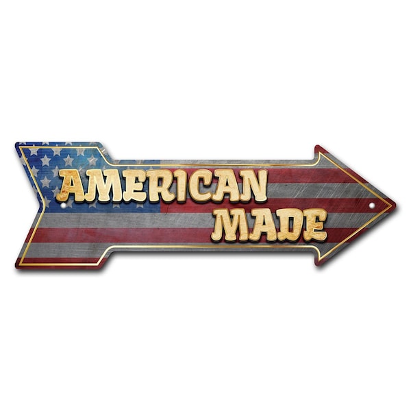 American Made Arrow Sign Funny Home Decor 24in Wide
